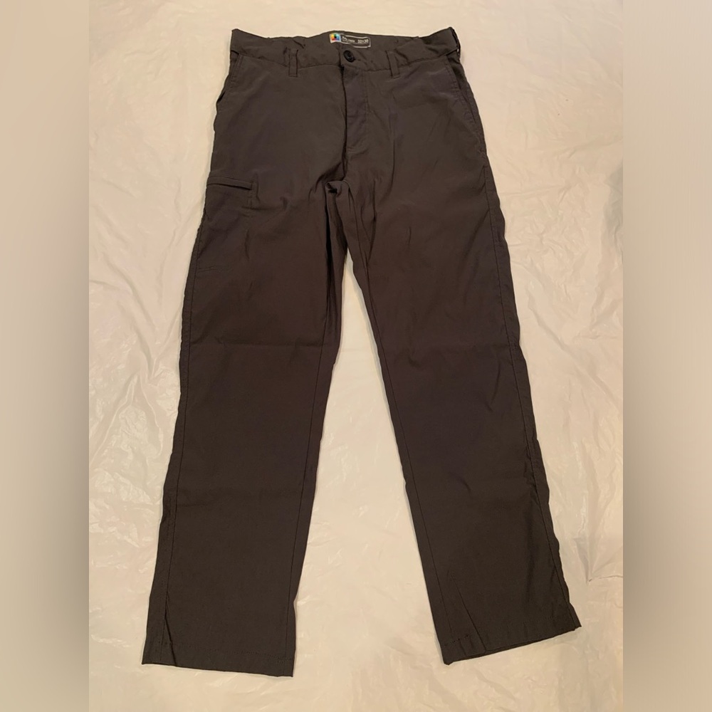 Union Bay Grey Nylon Men's Pants Size 32x30 Zipper Pockets